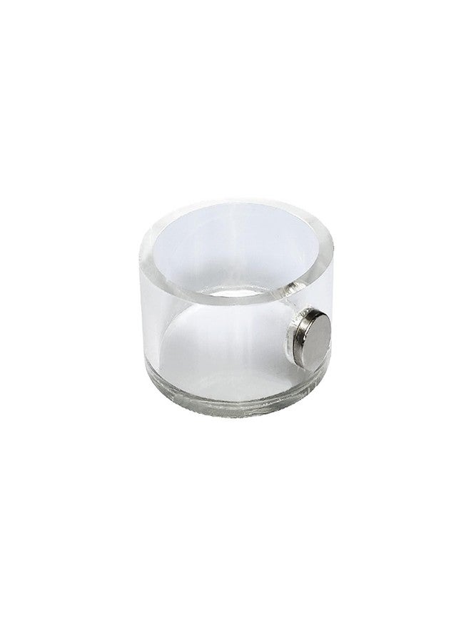 JILINWEI Small Jumping Spider Feeding Dish, Magnetic Tiny Food Dishes Water Dish for Jumping Spider, Tarantula and Other Small Pets,35mm, Clear - Image 1